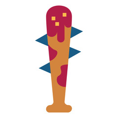 baseball bat flat icon style