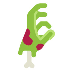 zombie hand flat icon style