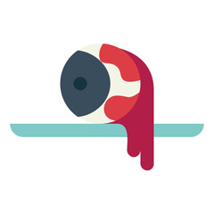 zombie food flat icon style