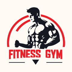 Fitness bodybuilding Gym vector modern trendy mascot logo design template