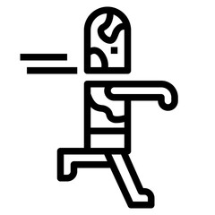 zombie line icon style