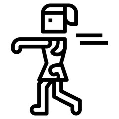 zombie line icon style