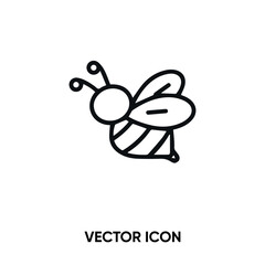 Bee vector icon . Modern, simple flat vector illustration for website or mobile app.Honey symbol, logo illustration. Pixel perfect vector graphics	