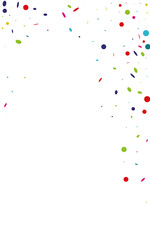 Party Rain Carnaval Vector White Background.