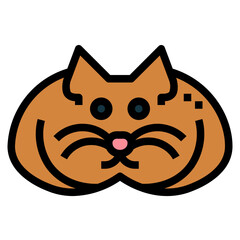 Obraz premium hamster filled outline icon style
