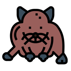 hamster filled outline icon style