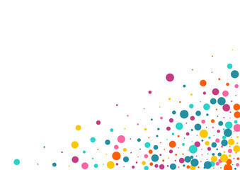 Rainbow Round Top Vector White Background.