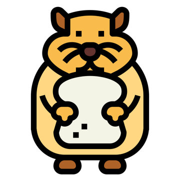 recommend clip art: hamster filled outline icon style