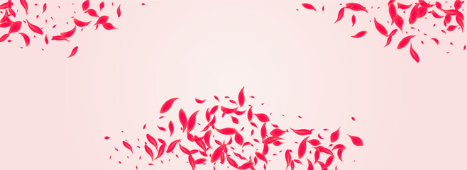 Red Peach Vector Pink Panoramic Background.