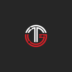modern creative TG logo designs TG technology logo