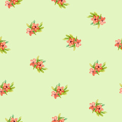 Retro pink flowers, great design for any purposes. Seamless floral backdrop. 