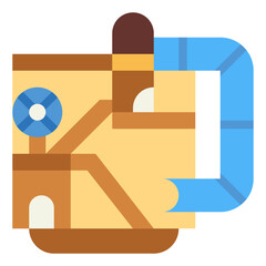 hamster house flat icon style