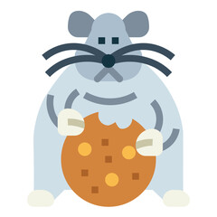 hamster flat icon style