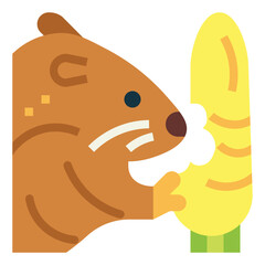 hamster flat icon style