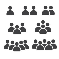 Set of people icons. Group of people. - icon, vector, sticker.