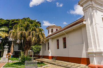 historic traditional church in colombian andean town