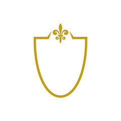 Shield Fleur De Lys icon isolated on transparent background © sljubisa