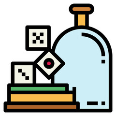 sic bo filled outline icon style