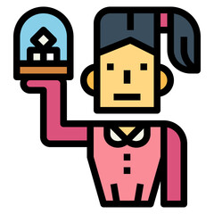 gambler filled outline icon style