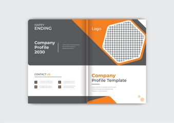 Corporate company profile cover page or business brochure cover design template.