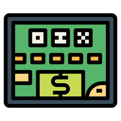 online gambling filled outline icon style