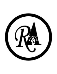 Alphabet letters Initials Monogram logo RA, AR, R and A