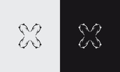 letter x vector abstract logo