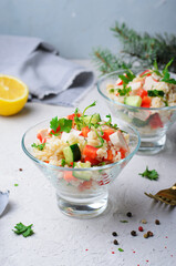 Rice Surimi Vegetable Salad, Tasty Appetizer, Bright Backfround