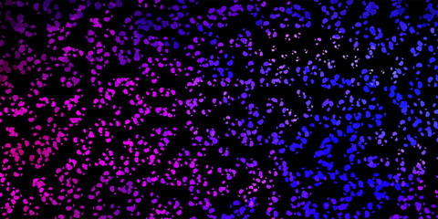 Dark purple, pink vector pattern with abstract shapes.