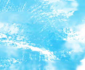 A sky-inspired watercolor background can be created by skillfully blending different shades of blue and white paints, allowing them to merge and flow across the paper in a way that mimics the natural 