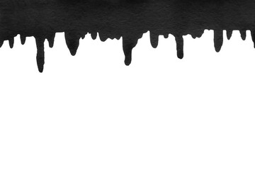 Watercolor, abstract, dramatic, black and white, texture background with paint streaks. Drawn by hand with ink. For decoration and design with place for text.