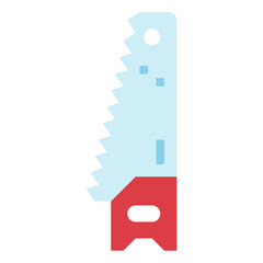 hand saw flat icon style