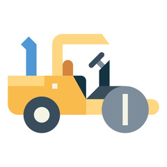 steamroller flat icon style