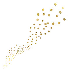 Gold Foil Frame  gold splatter glitter. Gold brush stroke golden  abstract foil glitter frame glowing particle.