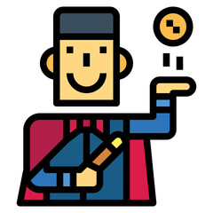 magic show filled outline icon style