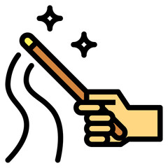 magic stick filled outline icon style