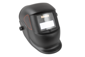 welding helmet, on isolated white background