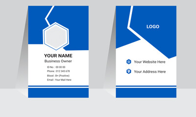 Simple Id card design template vector