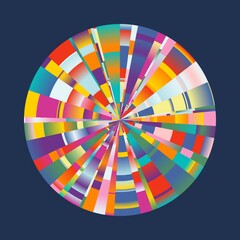 Fototapeta premium Generative Design Artwork of Abstract Vector Generated Shapes Composition