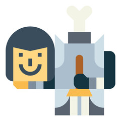 headless ghost flat icon style