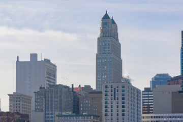Fototapeta na wymiar Sunny view of the Kansas City skyline