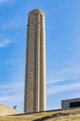 Fototapeta na wymiar Sunny view of The Liberty Memorial Tower and National WWI Museum and Memorial