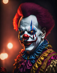 Fake AI generated evil clown
