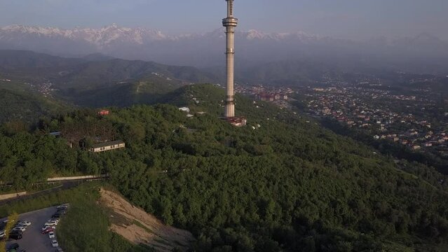 Almaty Water Tower Aerial near Kok Tobe