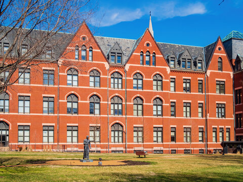 Sunny view of the DuBourg Hall of Saint Louis University