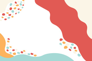 Abstract shapes, hand-drawn background. Vector illustration.	