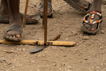 A Traditional Masai Fire Lighting Technique.