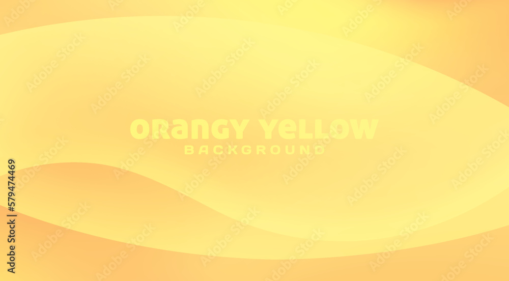 Leinwandbilder Orangy yellow background with rounded shapes. Smooth vector pattern