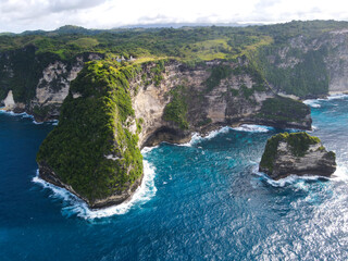 Fototapeta premium view of the cliff from ocean