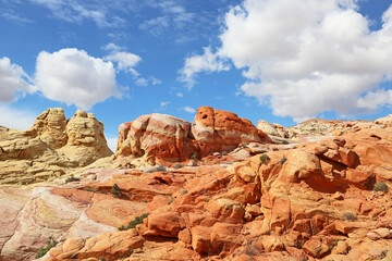 Landscape with colorful formation - Valley of Fire State Park, Nevada